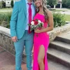 Notched Lapel Light Blue Single Breasted 2-Piece Men's Prom Suits