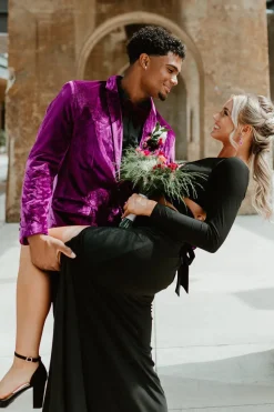 Notched Lapel Purple One Button 2 Piece Men's Prom Suits