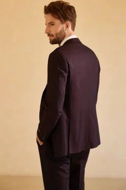 Notched Lapel Single Button Wedding Suit