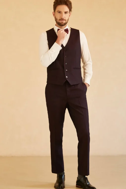 Notched Lapel Single Button Wedding Suit