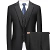 Notched Lapel Two Buttons Black Men's Prom Suits