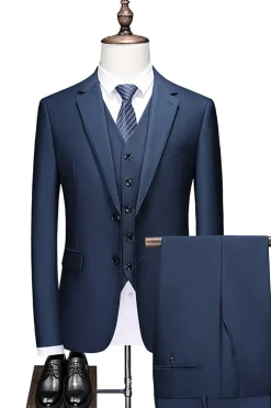 Notched Lapel Two Buttons Black Men's Prom Suits
