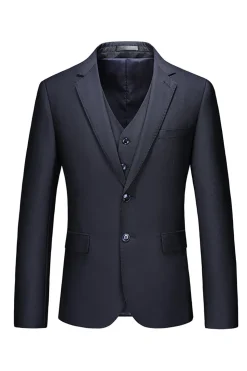 Notched Lapel Two Buttons Black Men's Prom Suits