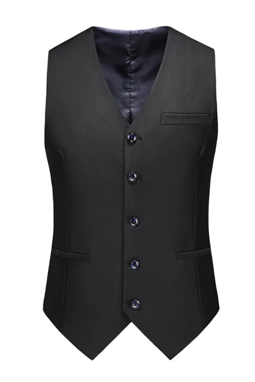 Notched Lapel Two Buttons Black Men's Prom Suits