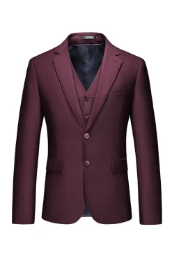 Notched Lapel Two Buttons Black Men's Prom Suits