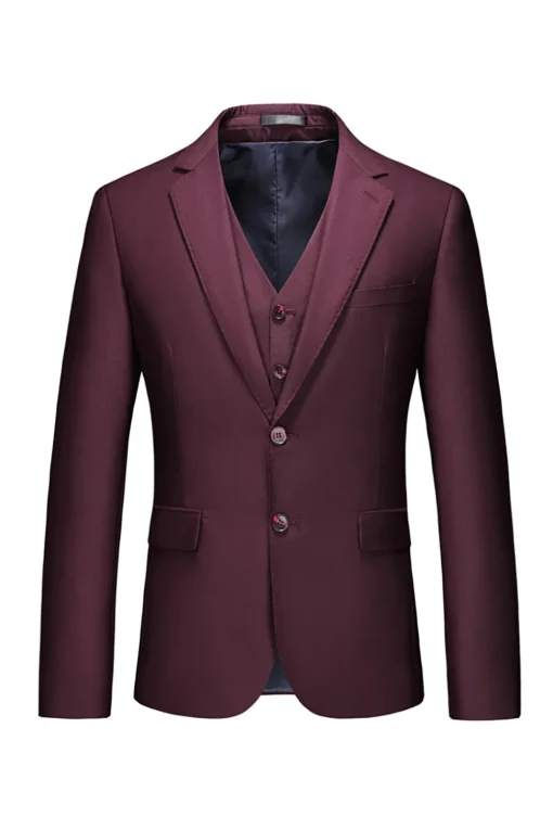 Notched Lapel Two Buttons Black Men's Prom Suits