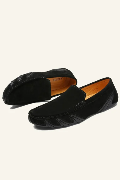 Nubuck Leather Men's Peas Shoes