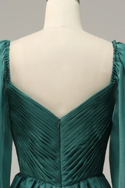 Off the Shoulder Long Sleeves Prom Dress with Ruffles