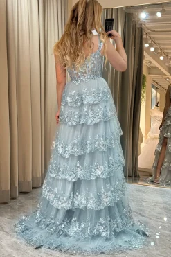 Off the Shoulder Purple Corset Prom Dress with Slit
