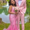 One Button Light Pink 2 Pieces Men's Prom Suits with Notched Lapel