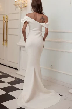 One Shoulder Mermaid Black Prom Dress