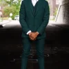 Peak Lapel Dark Green Single Breasted 2 Piece Men's Prom Suits