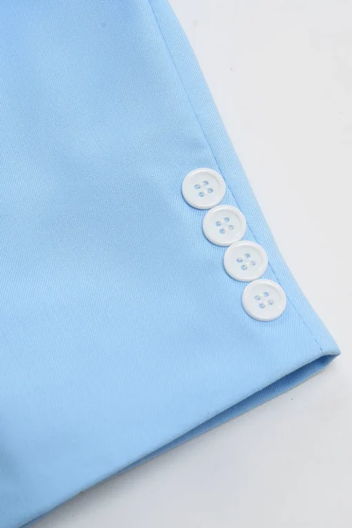Peak Lapel Single Breasted Sky Blue Men's Prom Suits