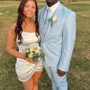 2 Pieces Light Blue Notched Lapel One Button Men's Wedding Suit