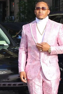 Pink Peak Lapel 2 Piece Men's Prom Suits