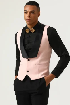 Pink Shawl Lapel 3 Piece Men's Prom Suits