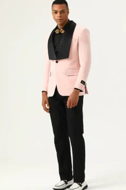 Pink Shawl Lapel 3 Piece Men's Prom Suits