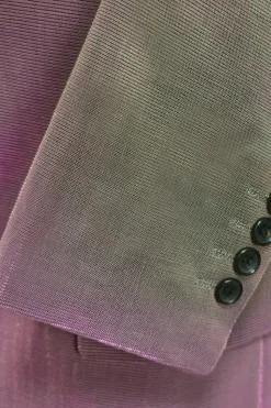 Purple Yellow Notched Lapel Men's Prom Blazer