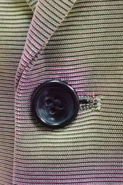 Purple Yellow Notched Lapel Men's Prom Blazer