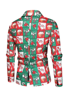 Red and Green 3 Piece Christmas Party Men's Suits