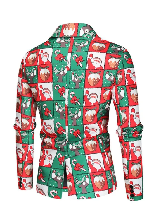 Red and Green 3 Piece Christmas Party Men's Suits