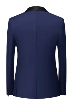 Royal Blue 3 Piece Shawl Lapel Men's Prom Suits