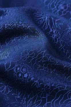 Royal Blue Jacquard One Button Shawl Lapel Prom Homecoming Blazer