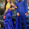 Royal Blue Notched Lapel 2 Piece Men's Prom Suits with One Button