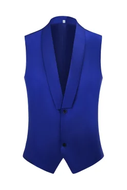 Royal Blue 3-Piece Shawl Lapel One Button Prom Suits