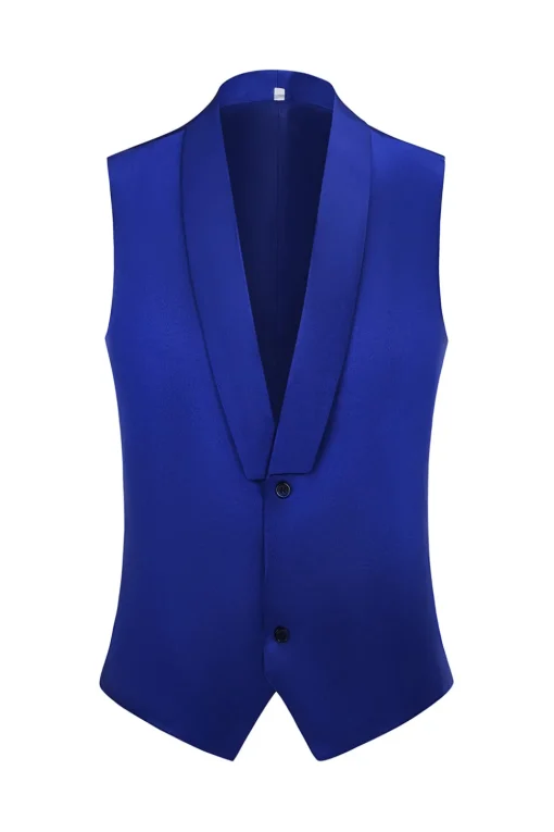 Royal Blue 3-Piece Shawl Lapel One Button Prom Suits