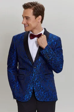 Royal Blue Shawl Lapel 2 Piece Slim fit Men's Suit