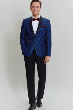 Royal Blue Shawl Lapel 2 Piece Slim fit Men's Suit