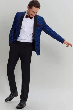 Royal Blue Shawl Lapel 2 Piece Slim fit Men's Suit