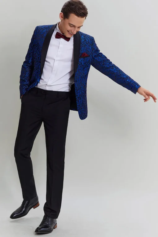 Royal Blue Shawl Lapel 2 Piece Slim fit Men's Suit
