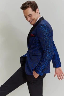 Royal Blue Shawl Lapel 2 Piece Slim fit Men's Suit