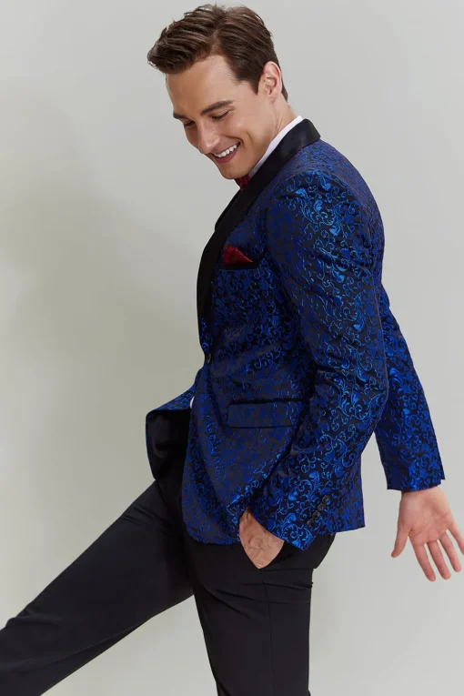 Royal Blue Shawl Lapel 2 Piece Slim fit Men's Suit