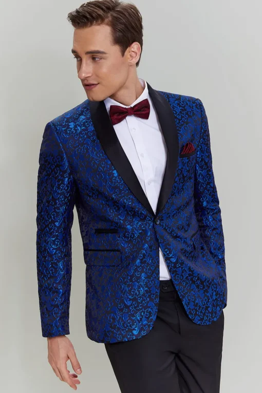 Royal Blue Shawl Lapel 2 Piece Slim fit Men's Suit