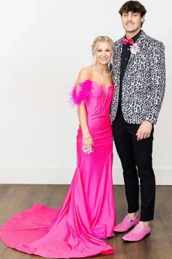 Shawl Lapel Black White Jacquard One Button 2 Piece Prom Suits