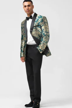 Shawl Lapel One Button Dark Green Men's Blazer