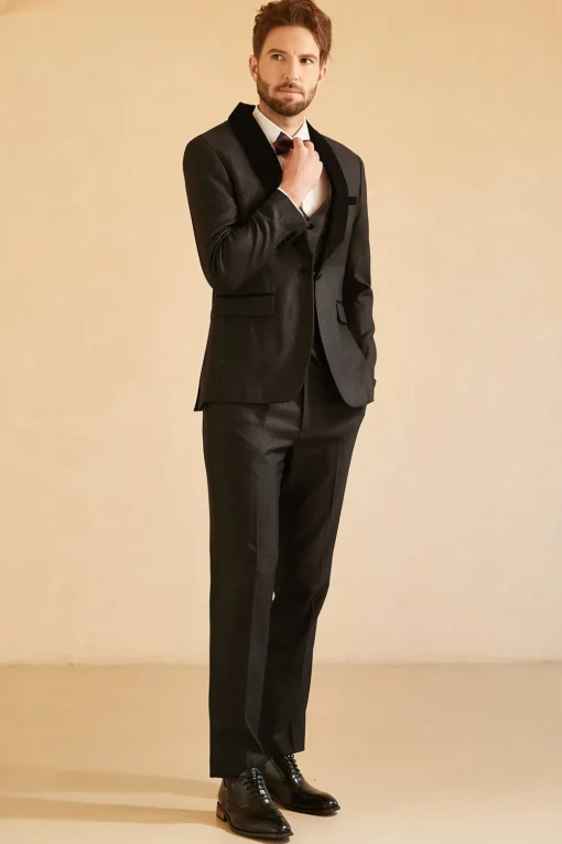 Shawl Lapel One Button Navy Wedding Suits For Men