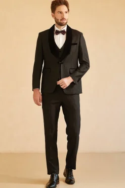 Shawl Lapel One Button Navy Wedding Suits For Men
