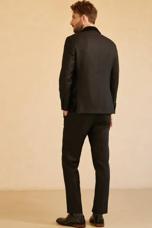 Shawl Lapel One Button Navy Wedding Suits For Men