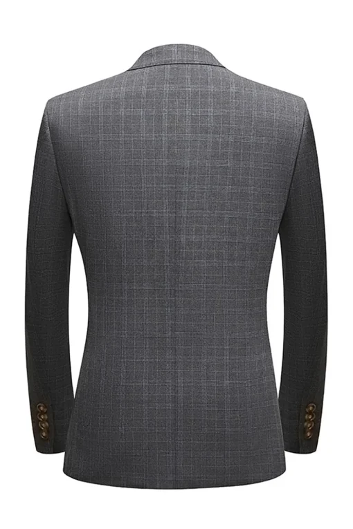 Silm Fit Notched Lapel Two Buttons Grey Men's Prom Suits