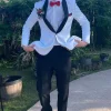 Silm Fit Shawl Lapel White Prom Suits for Men