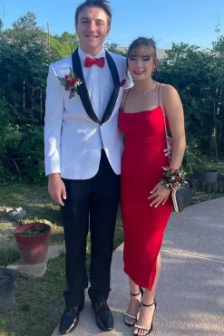 Silm Fit Shawl Lapel White Prom Suits for Men