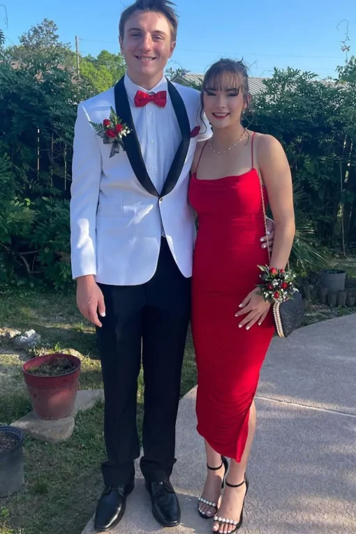 Silm Fit Shawl Lapel White Prom Suits for Men