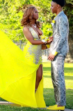 Silver Notched Lapel 2 Piece Men's Prom Suits