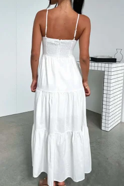 Simple Spaghetti Straps Midi Summer Graduation Dress