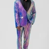 Sparkly Purple Shawl Lapel One Button 2 Pieces Men's Prom Suits