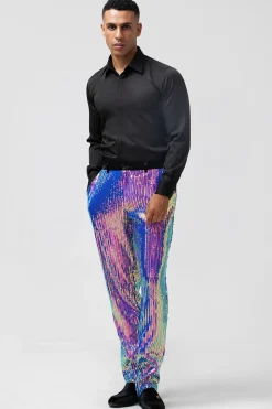 Sparkly Purple Shawl Lapel One Button 2 Pieces Men's Prom Suits
